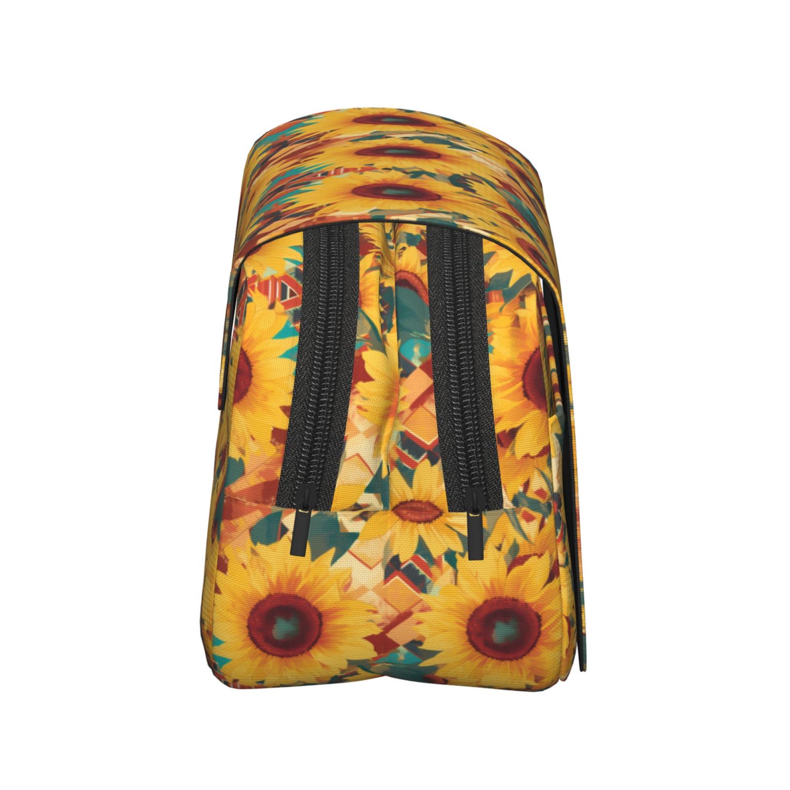 Rateoe Colorful Bohemian Sunflower Pattern Double Clamshell Pen Case, Storage Organizer with Two Zipper Compartments– Holds Up to 50 Pencils & Pens