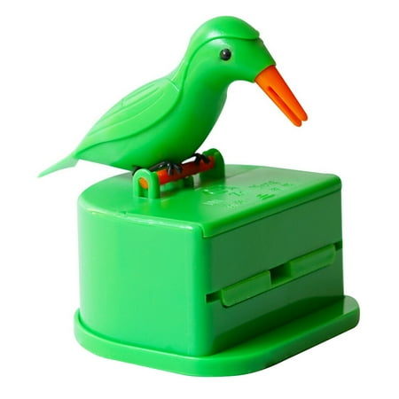 

Toothpick Box Toothpick Storage Case Automatic Dispenser Bird Shape ABS Plastic Holder Green