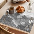 thumbnail image 3 of Abstract Pine Trees Placemats Set of 12 Gray Forest Fogged Mist Contemporary Zen Place Mats Indoor Wipeable Table Mats Washable Cloth Dining Table Placemats for Kitchen Holiday Party Decor 13x19 Inch, 3 of 9