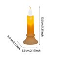 thumbnail image 3 of Battery Operated Window Candles, LED Taper Candlesticks with Flickering Flame & Holder, Flameless Christmas Halloween Decor, 2 Pack Cordless Electric Candles for Home, 3 of 4