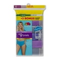 thumbnail image 2 of Fruit of the Loom Women's Cotton Brief Underwear, 6+3 Bonus Pack, 2 of 6
