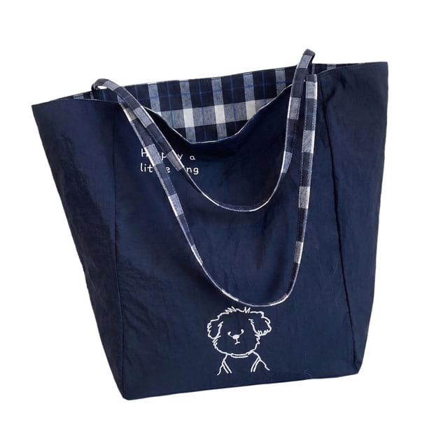 Bolso tote para mujer, multiusos, reutilizable, para guardar cosas, ideal para viajes, gimnasio o trabajo. Azul