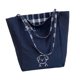 thumbnail image 1 of Bolso tote para mujer, reutilizable, con almacenamiento, moderno, para compras, bolso de hombro, bolso de viaje. Azul, 1 of 9