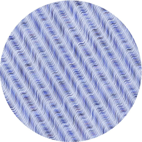 Ahgly Company Indoor Round Patterned Heavenly Blue Area Rugs, 6' Round