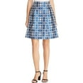 thumbnail image 2 of Finity Womens Floral A-line Skirt, Blue, 10, 2 of 2