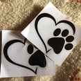 thumbnail image 3 of Linda Pata De Perro De Dibujos Animados Con Corazón De Melocotón Pegatina De Coche Animal Perro Gato Amor Mascota Coche Calcomanía, 3 of 5