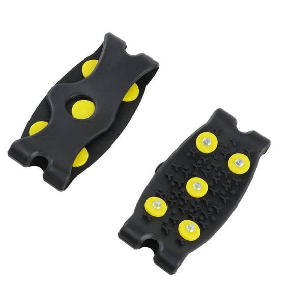 LEORX 1 Pair Ice Crampon Black Metal Grip Ground Ice Traction Cleat Grip for Snow Climbing