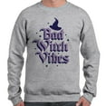 thumbnail image 2 of Bad Witch Vibes Sweatshirt Unisex Medium Grey, 2 of 5
