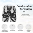 thumbnail image 5 of Lsque Mens Swim Trunks Abstract Ink Octopus Pattern - Bathing Suit Compression Liner - Beach Swim Shorts Swimwear - (S-3XL) - Stretch Quick Dry -Small, 5 of 9