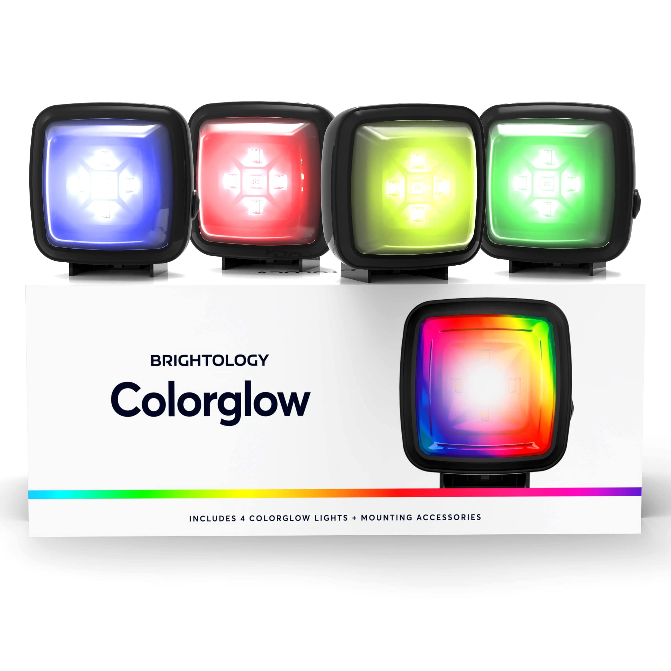 New Solar Rgb Lights Color Glow Waterproof Outdoor Landscape Lighting 6 Pack 