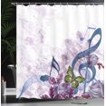 thumbnail image 3 of Ambesonne Music Shower Curtain, Music Romance Antique Print, 69"Wx75"L, Dark Sea, 3 of 4