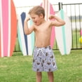 thumbnail image 4 of FORMRS Boys Swim Trunks Quick Dry Mesh Lining Beach Boardshorts, Sizes XS-XL, Purple Otters Pattern, 4 of 7