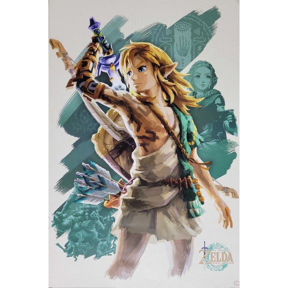 The Legend Of Zelda: Tears Of The Kingdom - Gaming Poster (Link Unleashed) (Size: 24" x 36")