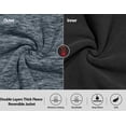 thumbnail image 4 of Little Donkey Andy Men's Lightweight Reversible Polar Fleece Jacket Full Zip Hoodie with Pockets Thermal Outdoor Coat, Stormy Weather Heather XXL, 4 of 7