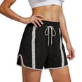 thumbnail image 3 of Uaswgudfs Women's Color Block Athletic Shorts, Elastic Drawstring Loose Fit Casual Shorts for Summer Sports & Daily Wear, 3 of 6
