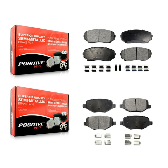 Positive Plus Front Rear Semi-Metallic Brake Pads Kit for Car Ford Edge Lincoln MKX KPF-100095