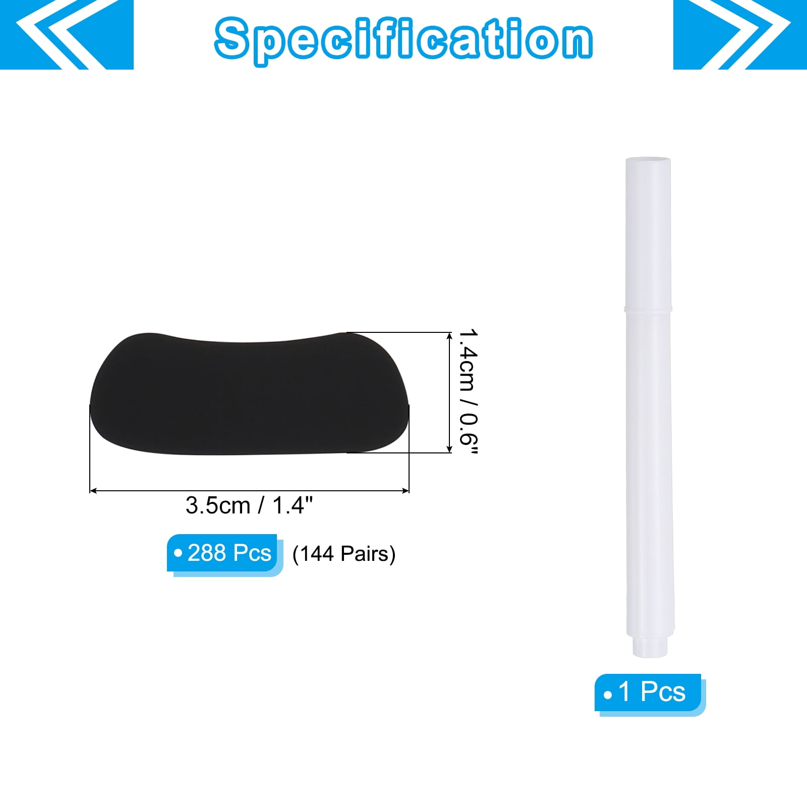 Unique Bargains Sports Stickers Set Breathable Eye Strips Face Stickers with Pencil Black
