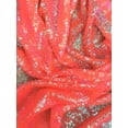 thumbnail image 2 of Glitz Sequins on Mesh, Non-Stretch, Sells by the Yard from Sal Tex Fabrics, Iridescent Orange, 2 of 3