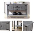 thumbnail image 6 of Tcbosik Farmhouse Console Table with 2 Drawers and 2 Doors, Entryway Table with Storage Shelf for Kitchen, Hallway, Living Room, Antique Gray, 6 of 10