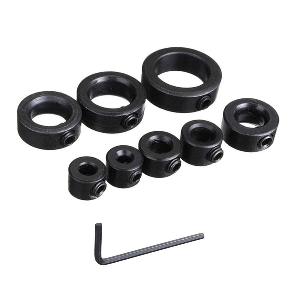 Drill Bit Stop Collar Set Drill Bit Depth Stop Set with Allen Wrench 8 pcs