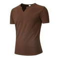 thumbnail image 6 of Men's Slim Fit V-Neck T-Shirt Short Sleeve Casual Summer Tee Elastic Comfortable Athletic Shirt for Daily Wear Men's Loose Fit Shirt Summer Oversized Button Tee, 6 of 6