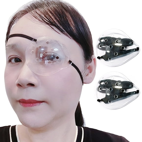 2Pcs Eye Shield After Surgery,Plastic Eye Shield Medical Eye Patch for After Cataract Surgery Eye Protection or Sleeping,Improve Elastic Band Longer and Wider for Adult,Clear