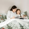 thumbnail image 4 of Feelyou Kawaii Winter Deer Bedding Comforter Set 7pcs for Kids, Christmas Leaf Plant Queen Bedding Sets, Cartoon Jungle Animal Reversible Queen Sheet Sets, Ultra Soft Bedroom Decor, 4 of 7