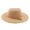 Khaki, variant on Women’s Felt Fedora Hat With Braided Tassel Band Solid Color Wide Brim Elegant Formal Hat