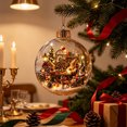 thumbnail image 6 of Light Up Christmas Ball Ornament,3.15in LED Clear Hanging Bauble with Miniature Scene,Holiday Tree Party Home Decor Gift, 6 of 6