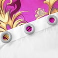 thumbnail image 4 of Manfei Retro Damask Print Blackout Curtains Set of 2 (38x54 Each),Vintage Baroque Flower Curtains and Drapes,Gold Purple Living Room Curtains For Men Women,Super Cozy Room Decor, 4 of 6