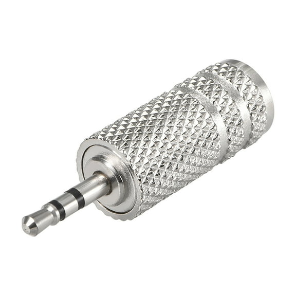 Uxcell 2.5mm Male to 3.5mm Female Connector Stereo Audio Video Adapter Converter Zinc Alloy