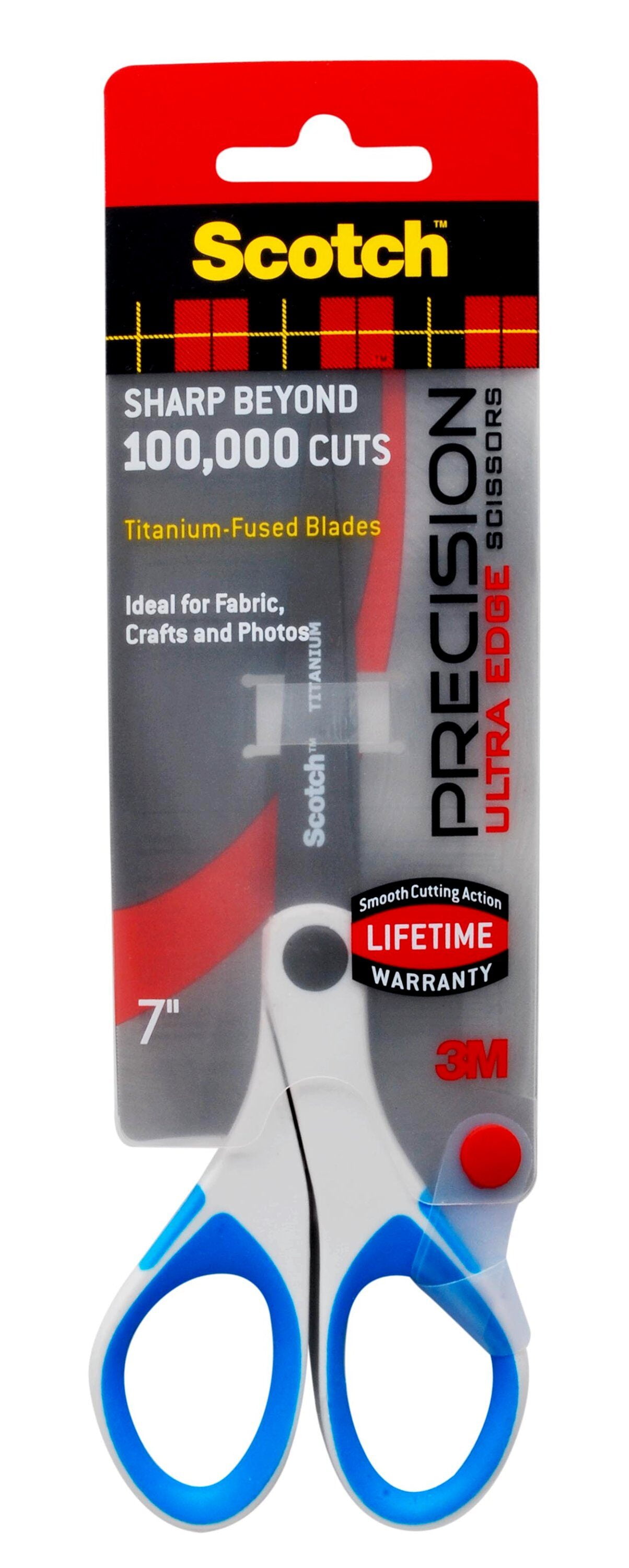 Scotch Precision Ultra Edge Scissors 7", Sharp Beyond 100,000 Cuts
