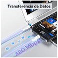 thumbnail image 2 of Cable Tipo C A Tipo C 1m 3a y dispositivos USB-C carga 3A rápida Eo Safe Imports Lavanda, 2 of 5