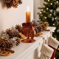 thumbnail image 4 of Glass Pinecone Candle Holder Decorative Candle Stand for Christmas Fall Thanksgiving Table Centerpiece Mantel Fireplace Dining Room Home Decor, 4 of 6