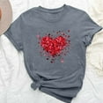 thumbnail image 7 of VKOYWKM Valentines Day Heart Tshirt for Women Love Graphic Tees Holiday Tops Short Sleeve Casual Spring Clothes Loose Fit Crew Neck Valentine Tees, 7 of 7
