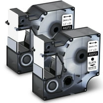 GREENCYCLE 2PK Compatible for DYMO D1 Label Tape 53713 S0720930 24mm 7m Black on White for LabelManager 450 450D Label Maker