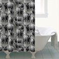 thumbnail image 4 of Gray Highland Cow Group Pattern Shower Curtain 72"x84" ,Bathroom Decorative Shower Curtains Set with 12 Hooks,Modern Waterproof Washable Shower Curtain, 4 of 6