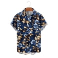 thumbnail image 6 of Gamivast Mens Short Sleeve Button Down Shirts Floral Print Tropical Shirts Casual Summer Beach Tee Soft Breathable Aloha Holiday Party Fashion Tops, 6 of 6