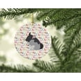 thumbnail image 2 of Black Velvet Chinchilla Christmas Ceramic Ornament 2.8 in x 2.8 in, 2 of 3