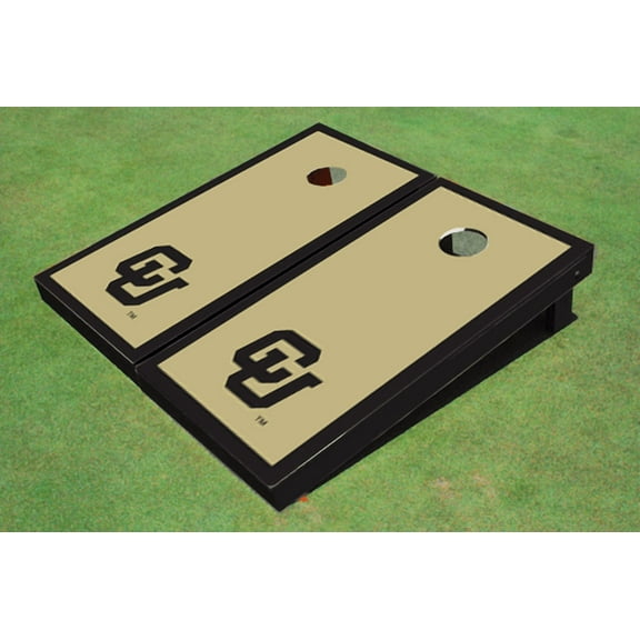 University of Colorado "CU" Black Matching Border Cornhole Boards
