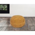 thumbnail image 6 of Caelyn Cotton Yarn Pouf, Yellow, 6 of 10