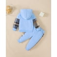 thumbnail image 3 of 18 Months Baby Girls Clothes 24 Months Girls 2PCS Hoodie Outfits Set Toddler Girls Long Sleeve Top Pants Set Blue, 3 of 8