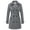 Grey, variant on Women's Classic Double Breasted Pea Coat Winter Mid-Long Slim Trench Coat with Belt Dark Grey X-Large
