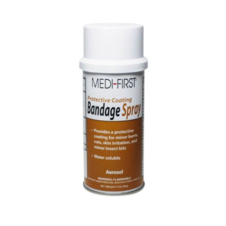 (4 Boxes) 3 oz First Aid Bandage Antiseptic Spray Can - 1/Package - (MS-60905)