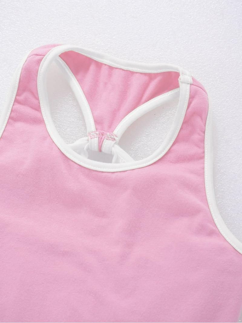 Jowowha Kids Girls Golf Tennis Dress with Shorts Set Athletic Gym