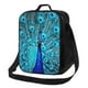 thumbnail image 1 of Fotbe Beautiful Blue Peacock Lonchera Bolsa de Almuerzo para Hombres y Mujeres, Lonchera de Gran Capacidad, Bolsa de Almuerzo Reutilizable, Bolsa Térmica Aislante, 1 of 7