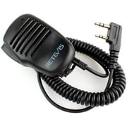 Retevis 2 Pin Speaker Mic Mini PTT Handheld Remote Radio Speaker For Baofeng Retevis RT22 RT27 H777 Kenwood Puxing