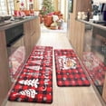 thumbnail image 3 of Christmas Anti Fatigue Kitchen Rugs and Mats Set of 2, Red and Black Buffalo Plaid Kitchen Floor Mats Cushioned Non Slip Washable, Christmas Tree Kitchen Mat Santa Claus Xmas Decor, 3 of 6