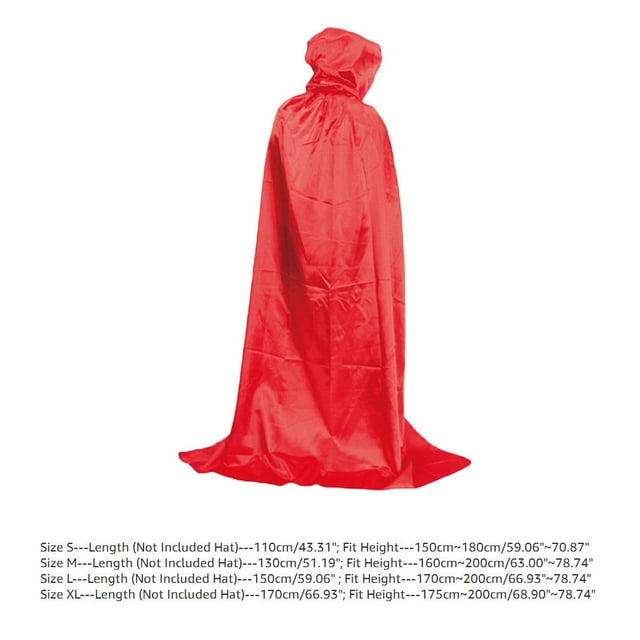 Halloween Costume Cape Wizard Christmas Hooded Cosplay Party Masquerade Cloak