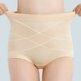thumbnail image 2 of Women High Waist Cotton Underwear Seamless Tummy Control Shapewear Panties Stretch Full Coverage Postpartum Briefs, 2 of 8